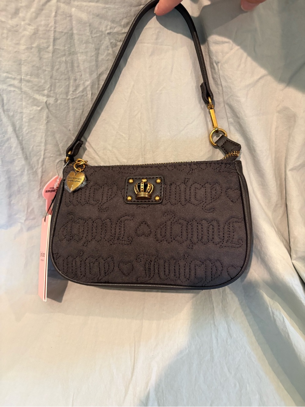Juicy Couture Chocolate Quilted Mini Wristlet